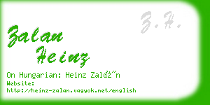 zalan heinz business card